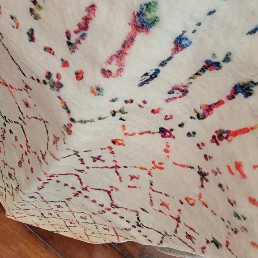 Colorful Patterned Textile Morrocan Style Rug - Picture 3 of 4